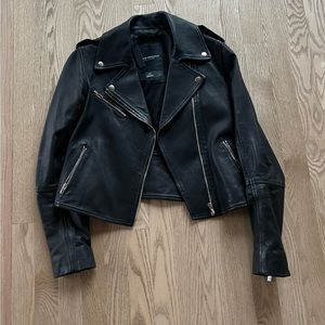 Club Monaco Leather Jacker Size S